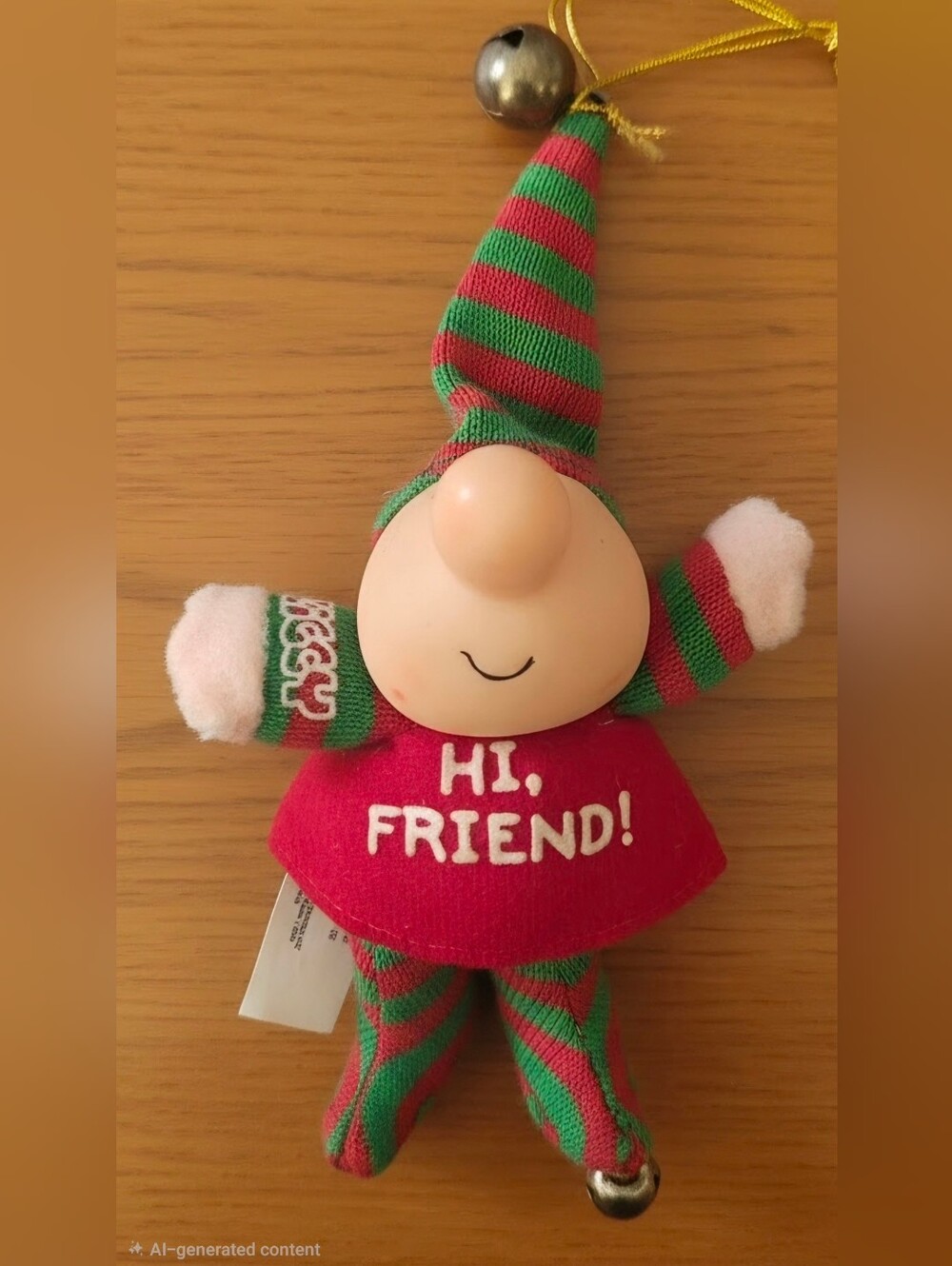 Vintage 1988 Ziggy Christmas Plush Doll Shelf Sitter Holiday.